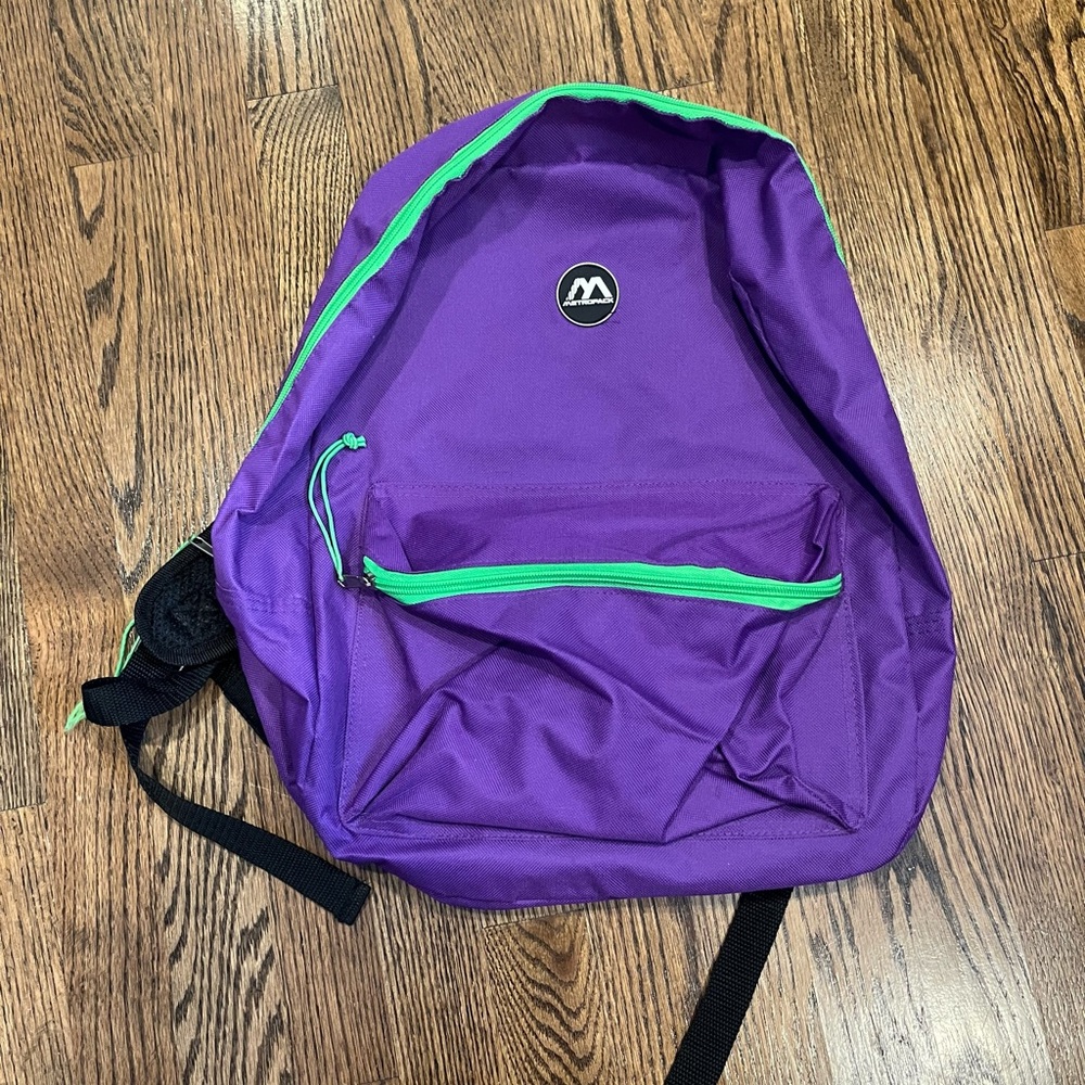 Metropack Purple And Green Kids Backpack